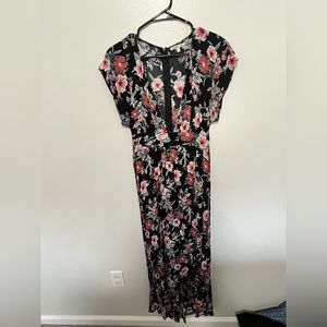 Charlotte Russe plunge front, high low maxi dress
